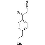 structure of CAS# 199102-69-7, 3-Oxo-3-(4-Propylphenyl)Propanenitrile;4-n-Propylbenzoylacetonitrile;4-N-PropYl-Benzoylacetonitrile;Enamine_005194