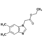 structure of CAS# 199189-67-8, Ethyl (5,6-Dimethyl-1H-Benzimidazol-1-Yl)Acetate;5,6-Dimethyl-1H-benzimidazole-1-acetic acid ethyl ester;ethyl 2-(5,6-dimethylbenzimidazolyl)acetate;Ethyl 5,6-dimethyl-1H-benzimidazole-1-acetate