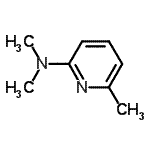 structure of CAS# 199273-62-6, N,N,6-Trimethyl-2-Pyridinamine;2-N.N-dimethylamino-6-methylpyridine;2-Pyridinamine,N,N,6-trimethyl-;N,N,6-Trimethylpyridin-2-amine