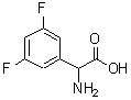 结构式 CAS# 199327-33-8, 氨基(3,5-二氟苯基)乙酸
