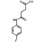 structure of CAS# 199461-14-8, 4-[(4-Fluorophenyl)Amino]-4-Oxobutanoic Acid;3-[(4-Fluorophenyl)carbamoyl]propanoic acid;3-[N-(4-fluorophenyl)carbamoyl]propanoic acid;4-((4-fluorophenyl)amino)-4-oxobutanoic acid
