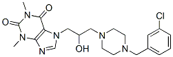 CAS#: 19972-01-1， 7-[3-[4-(3-Chlorobenzyl)-1-Piperazinyl]-2-Hydroxypropyl]-1,3-Dimethyl-7H-Purine-2,6(1H,3H)-Dione