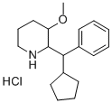 CAS#: 19974-65-3， 2-(alpha-Cyclopentylbenzyl)-3-Methoxypiperidine Hydrochloride