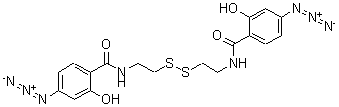 structure of CAS# 199804-21-2, N,N'-(Dithiodi-2,1-Ethanediyl)Bis[4-Azido-2-Hydroxy-Benzamide
