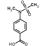 structure of CAS# 200393-68-6, 4-[Methyl(Methylsulfonyl)Amino]Benzoic Acid;4-(N-methylmethanesulfonamido)benzoic acid;4-(N-methylmethylsulfonamido)benzoic acid;4-[Methyl(methylsulfonyl)amino]benzoic acid