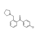 结构式 CAS# 20072-53-1, (4-氯苯基)[2-(1-吡咯烷基甲基)苯基]甲酮