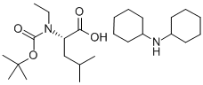 结构式 CAS# 200936-83-0, 叔丁氧羰基-N-乙基-亮氨酸二环己基胺盐
