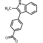 structure of CAS# 2013-84-5, 2-Methyl-3-(4-Nitrophenyl)-1H-Indole;2-Methyl-3-(4-nitro-phenyl)-1H-indole;2-METHYL-3-(4-NITROPHENYL)INDOLE