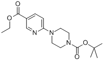 structure of CAS# 201809-20-3, 4-[5-(Ethoxycarbonyl)-2-Pyridinyl]-1-Piperazinecarboxylic Acid 1,1-Dimethylethyl Ester;4-(5-ETHOXYCARBONYL-PYRIDIN-2-YL)-PIPERAZINE-1-CARBOXYLIC ACID TERT-BUTYL ESTER