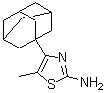 structure of CAS# 201992-89-4, 4-(Adamantan-1-Yl)-5-Methyl-1,3-Thiazol-2-Amine;4-(1-adamantyl)-5-methyl-1,3-thiazol-2-amine;4-Adamantan-1-yl-5-methyl-thiazol-2-ylamine;4-adamantanyl-5-methyl-1,3-thiazole-2-ylamine