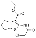 structure of CAS# 203385-15-3, 2-[(2-Chloroacetyl)Amino]-5,6-Dihydro-4H-Cyclopenta[b]Thiophene-3-carboxylic Acid Ethyl Ester;4H-CYCLOPENTA[B]THIOPHENE-3-CARBOXYLIC ACID, 2-[(2-CHLOROACETYL)AMINO]-5,6-DIHYDRO-, ETHYL ESTER;2-(2-CHLORO-ACETYLAMINO)-5,6-DIHYDRO-4H-CYCLOPENTA[B]THIOPHENE-3-CARBOXYLIC ACID ETHYL ESTER;ETHYL 2-[(2-CHLOROACETYL)AMINO]-5,6-DIHYDRO-4H-CYCLOPENTA[B]THIOPHENE-3-CARBOXYLATE