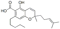 structure of CAS# 20408-52-0, Cannabichromenic Acid;5-Hydroxy-2-Methyl-2-(4-Methylpent-3-Enyl)-7-Pentyl-Chromene-6-Carboxylic Acid;5-Hydroxy-2-Methyl-2-(4-Methylpent-3-Enyl)-7-Pentyl-6-Chromenecarboxylic Acid;7-Amyl-5-Hydroxy-2-Methyl-2-(4-Methylpent-3-Enyl)Chromene-6-Carboxylic Acid