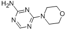 structure of CAS# 2045-25-2, 4-Morpholin-4-Yl-1,3,5-Triazin-2-Amine;4-Morpholino-1,3,5-Triazin-2-Amine;(4-Morpholino-S-Triazin-2-Yl)Amine;4-27-00-00598 (Beilstein Handbook Reference)