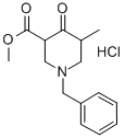 结构式 CAS# 205692-65-5, 3-甲基-5-甲氧羰基-1-苄基-4-哌啶酮盐酸盐