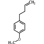 结构式 CAS# 20574-98-5, 1-(3-丁烯-1-基)-4-甲氧基苯