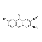 structure of CAS# 206658-80-2, 2-Amino-7-Bromo-5-Oxo-5H-Chromeno[2,3-b]Pyridine-3-Carbonitrile;2-Amino-6<wbr>-tert-but<wbr>yl-N-(4-e<wbr>thylpheny<wbr>l)-4,5,6,<wbr>7-tetrahy<wbr>drobenzo[<wbr>b]thiophe<wbr>ne-3-carb<wbr>oxamide;2-AMINO-7-BROMO-5-OXO-5H- BENZOPYRANO&;2-Amino-7<wbr>-bromo-5-<wbr>oxo-5H-[1<wbr>]benzopyr<wbr>ano[2,3-b<wbr>]pyridine<wbr>-3-carbon<wbr>itrile