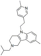 CAS#: 20674-98-0， 2,3,4,5-Tetrahydro-2-Isobutyl-8-Methyl-5-[2-(6-Methyl-3-Pyridyl)Ethyl]-1H-Pyrido[4,3-b]Indole