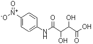structure of CAS# 206761-80-0, 2,3-Dihydroxy-4-[(4-Nitrophenyl)Amino]-4-Oxobutanoic Acid;(-)-4'-Nitrotartranilic acid;(+)-4'-Nitrotartranilic acid;2,3-dihydroxy-3-[N-(4-nitrophenyl)carbamoyl]propanoic acid