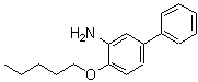 structure of CAS# 206761-83-3, 4-(Pentyloxy)-3-Biphenylamine;[1,1'-BIPHENYL]-3-AMINE,4-(PENTYLOXY)-;2-Pentyloxy-5-phenylaniline;2-pentyloxy-5-phenylphenylamine