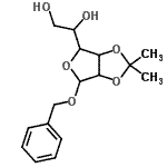 structure of CAS# 20689-03-6, Benzyl 2,3-O-Isopropylidenehexofuranoside;BENZYL 2,3-O-ISOPROPYLIDENE-Î‘-D-MANNOFURANOSIDE