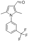 structure of CAS# 207233-99-6, 2,5-Dimethyl-1-(3-(Trifluoromethyl)-Phenyl)Pyrrole-3-Carboxaldehyde;2,5-Dimethyl-1-[3-(Trifluoromethyl)Phenyl]-3-Pyrrolecarboxaldehyde;Pyrrole-3-Carboxaldehyde, 1-(3-Trifluoromethylphenyl)-2,5-Dimethyl-;Zinc00056944