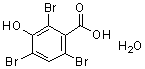 structure of CAS# 207728-74-3, 2,4,6-Tribromo-3-Hydroxybenzoic Acid Hydrate (1:1);BENZOIC ACID,2,4,6-TRIBROMO-3-HYDROXY-, HYDRATE (1:1);H-7800