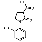 structure of CAS# 20841-80-9, 1-(2-Methylphenyl)-2-Oxo-3-Pyrrolidinecarboxylic Acid;1-(2-methylphenyl)-2-oxopyrrolidine-3-carboxylic acid;3-Pyrrolidinecarboxylic acid, 1-(2-methylphenyl)-2-oxo-