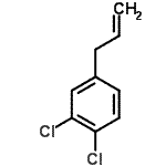 structure of CAS# 20849-86-9, 4-Allyl-1,2-Dichlorobenzene;3-(3,4-Dichlorophenyl)-1-propene;MFCD06201184