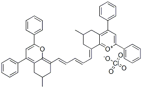 CAS#: 21016-19-3， 8-[5-(6,7-Dihydro-6-Methyl-2,4-Diphenyl-5H-1-Benzopyran-8-Yl)Penta-2,4-Dienylidene]-5,6,7,8-Tetrahydro-6-Methyl-2,4-Diphenyl-1-Benzopyrylium Perchlorate