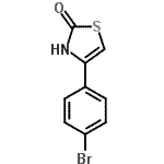 结构式 CAS# 2103-95-9, 4-(4-溴苯基)-1,3-噻唑-2(3H)-酮