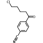 structure of CAS# 210962-46-2, 4-(5-Chloropentanoyl)Benzonitrile;5-Chloro-1-(4-cyanophenyl)-1-oxopentane