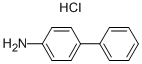 structure of CAS# 2113-61-3, 4-Aminobiphenyl hydrochloride;(4-Phenylphenyl)Ammonium Chloride;4-Aminobiphenyl Hydrochloride;4-Biphenylamine, Hydrochloride