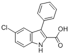 结构式 CAS# 21139-31-1, 5-氯-3-苯基-1H-吲哚-2-羧酸