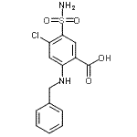 structure of CAS# 2114-68-3, 2-(Benzylamino)-4-Chloro-5-Sulfamoylbenzoic Acid;2-Benzylamino-4-chloro-5-sulfamoylbenzoic acid;2-BENZYLAMINO-4-CHLORO-5-SULFAMOYLBENZOICACID;3-Sulfamoyl-4-chloro-6-(benzylamino)benzoesaeure
