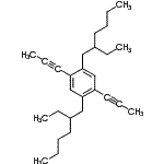 结构式 CAS# 211809-67-5, 1,4-二(2-乙基己基)-2,5-二(1-丙炔-1-基)苯