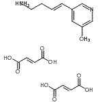结构式 CAS# 212332-35-9, (3E)-4-(5-乙氧基-3-吡啶基)-N-甲基-3-丁烯-1-胺(2E)-2-丁烯二酸酯(1:2)