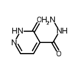 结构式 CAS# 2125-91-9, 3-氧代-2,3-二氢-4-哒嗪甲酰肼