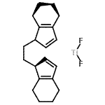 structure of CAS# 214361-86-1, (1S)-1,1'-(1,2-Ethanediyl)Bis-4,5,6,7-Tetrahydro-1H-Indene - Difluorotitanium (1:1)