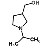 结构式 CAS# 2148-53-0, (1-异丙基-3-吡咯烷基)甲醇
