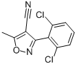 结构式 CAS# 21486-28-2, 3-(2,6-二氯苯基)-5-甲基-4-异恶唑甲腈