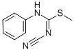 structure of CAS# 21504-96-1, N-Cyano-N'-Phenyl-Carbamimidothioic Acid Methyl Ester;N-CYANO-S-METHYL-N'phenylisothiourea