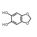 structure of CAS# 21505-20-4, 1,3-Benzodioxole-5,6-Diol;5,6-Dihydroxy-1,3-benzodioxole;benzo[d][1,3]dioxole-5,6-diol;MFCD06656537