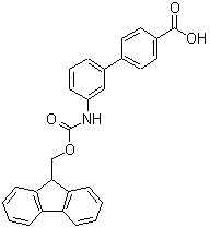structure of CAS# 215248-47-8, 3'-{[(9H-Fluoren-9-Ylmethoxy)Carbonyl]Amino}-4-Biphenylcarboxylic Acid;3'-(Fmoc-amino)-biphenyl-4-carboxylic acid;Fmoc-3-amino-4'-carboxybiphenyl