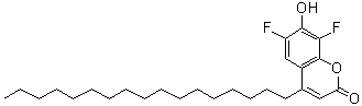 CAS 登录号：215868-47-6， 6,8-二氟-4-十七烷基-7-羟基-2H-苯并吡喃-2-酮