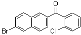 structure of CAS# 216144-73-9, (6-Bromo-2-Naphthyl)(2-Chlorophenyl)Methanone;6-BROMO-2-(2-CHLOROBENZOYL)NAPHTHALENE;METHANONE,(6-BROMO-2-NAPHTHALENYL)(2-CHLOROPHENYL)-;ZINC02572626