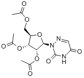 structure of CAS# 2169-64-4, [4-Acetyloxy-2-(Acetyloxymethyl)-5-(3,5-Dioxo-1,2,4-Triazin-2-Yl)Oxolan-3-Yl] Acetate;[4-Acetoxy-2-(Acetoxymethyl)-5-(3,5-Dioxo-1,2,4-Triazin-2-Yl)Tetrahydrofuran-3-Yl] Acetate;Acetic Acid [4-Acetoxy-2-(Acetoxymethyl)-5-(3,5-Dioxo-1,2,4-Triazin-2-Yl)-3-Tetrahydrofuranyl] Ester;Acetic Acid [4-Acetoxy-2-(Acetoxymethyl)-5-(3,5-Diketo-1,2,4-Triazin-2-Yl)Tetrahydrofuran-3-Yl] Ester
