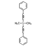 structure of CAS# 2170-08-3, Dimethyl[Bis(Phenylethynyl)]Silane;BIS(PHENYLETHYNYL)DIMETHYLSILANE;Dimethyl[bis(phenylethinyl)]silan