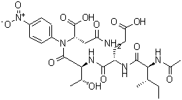 结构式 CAS# 219138-21-3, N-乙酰基-L-异亮氨酰-L-alpha-谷氨酰-L-苏氨酰-N-(4-硝基苯基)-L-alpha-天冬氨酰胺