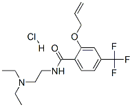 CAS 登录号：2193-16-0， N-(2-二乙基氨基乙基)-2-丙-2-烯氧基-4-(三氟甲基)苯甲酰胺盐酸盐