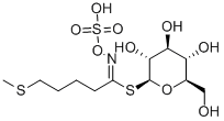 结构式 CAS# 21973-56-8, 1-硫代-beta-D-吡喃葡萄糖 1-[5-(甲硫基)-N-(磺基氧基)戊亚氨酸酯]